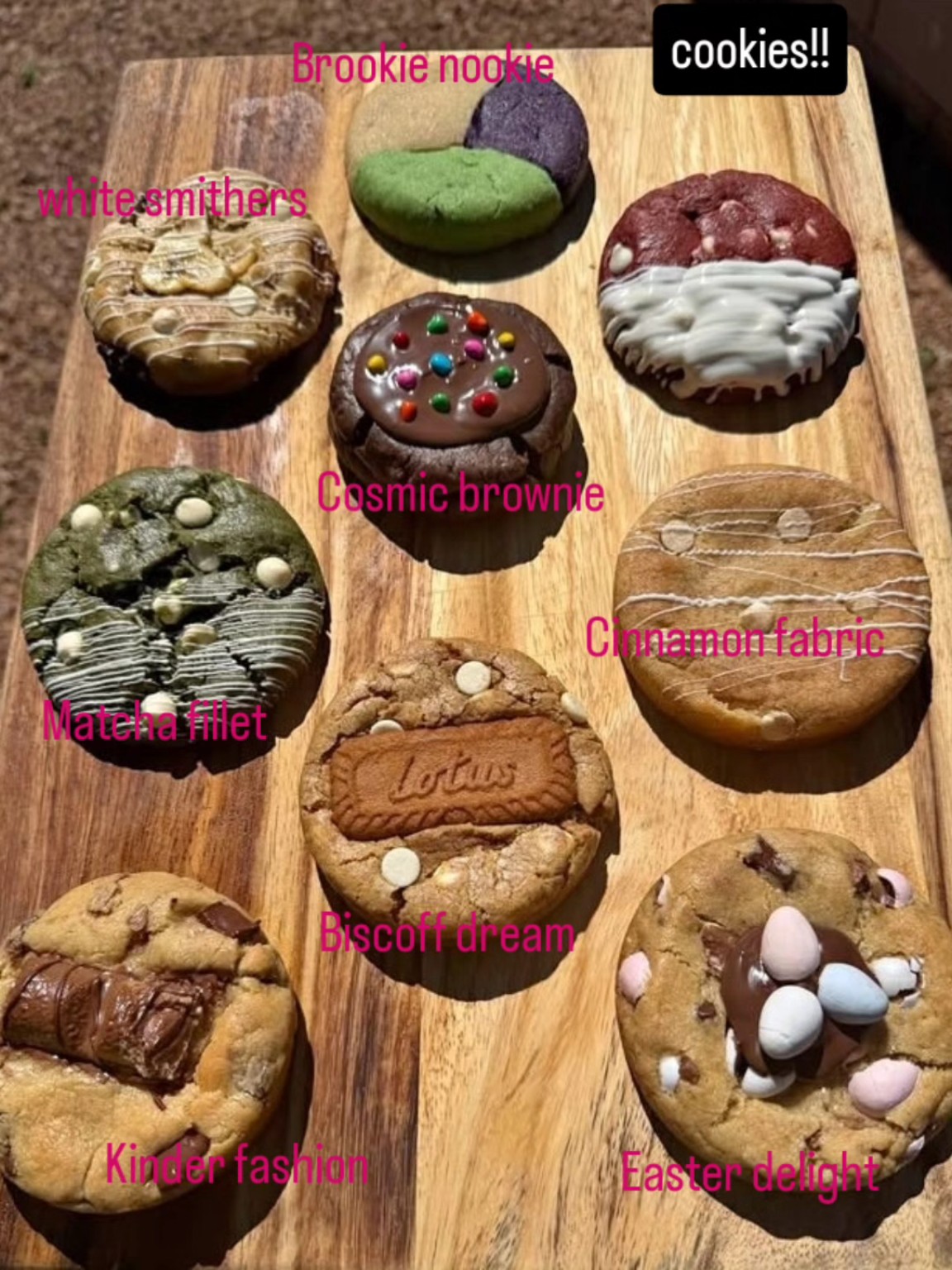 Assorted cookies